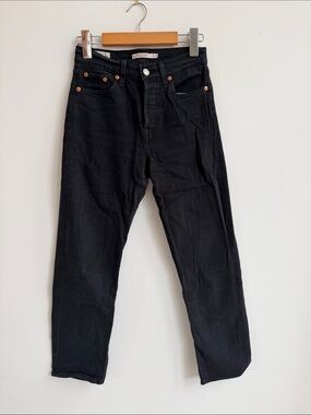 Levi's Black Straight-Leg Wedgie Jeans